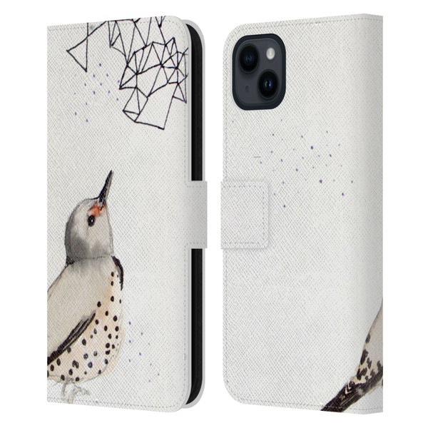 Mai Autumn Birds Northern Flicker Leather Book Wallet Case Cover For Apple iPhone 15 Plus