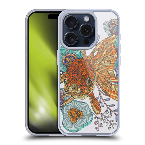 Valentina Animals And Floral Goldfish Soft Gel Case for Apple iPhone 15 Pro