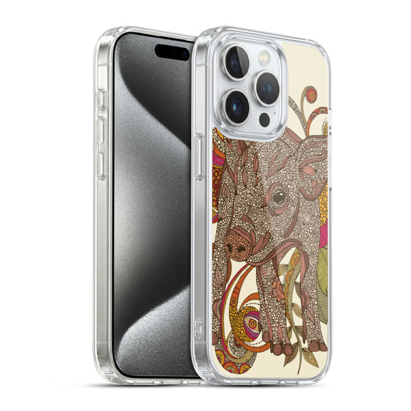 Valentina Animals And Floral Pig Soft Gel Case for Apple iPhone 15 Pro & MagSafe