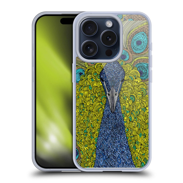 Valentina Birds The Peacock Soft Gel Case for Apple iPhone 15 Pro