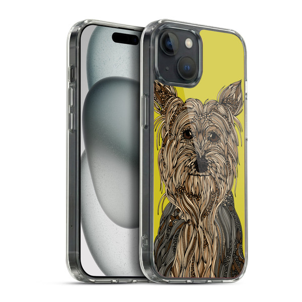 Valentina Dogs Yorkshire Terrier Soft Gel Case for Apple iPhone 15 Plus & MagSafe