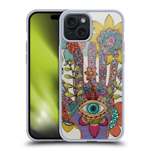 Valentina Symbols Illustration Hamsa Soft Gel Case for Apple iPhone 15 Plus