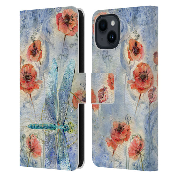 Stephanie Law Immortal Ephemera When Flowers Dream Leather Book Wallet Case Cover For Apple iPhone 15