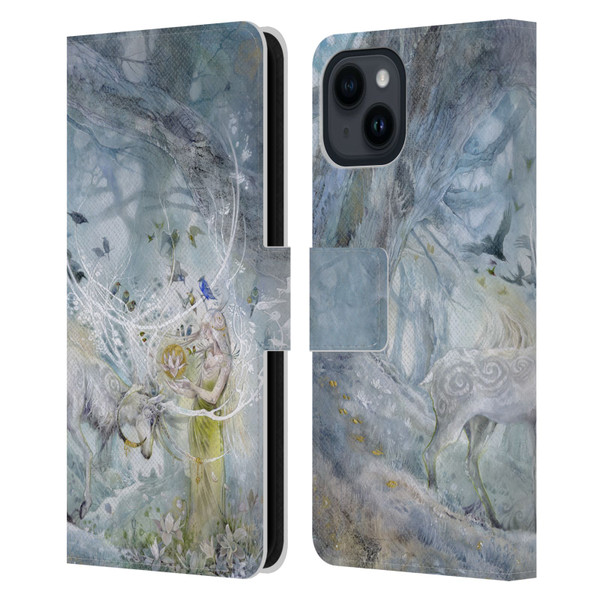 Stephanie Law Stag Sonata Cycle Resonance Leather Book Wallet Case Cover For Apple iPhone 15