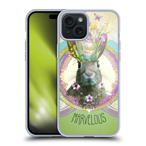 Duirwaigh Boho Animals Rabbit Soft Gel Case for Apple iPhone 15 Plus & MagSafe