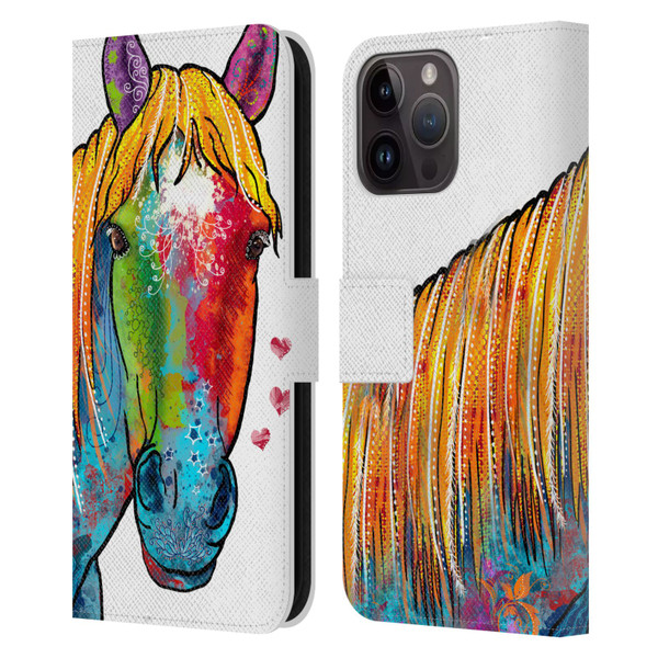 Duirwaigh Animals Horse Leather Book Wallet Case Cover For Apple iPhone 15 Pro Max