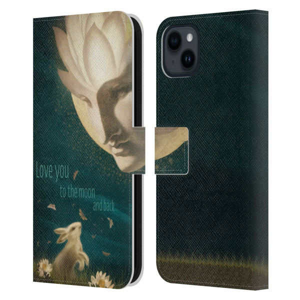 Duirwaigh God Moon Leather Book Wallet Case Cover For Apple iPhone 15 Plus