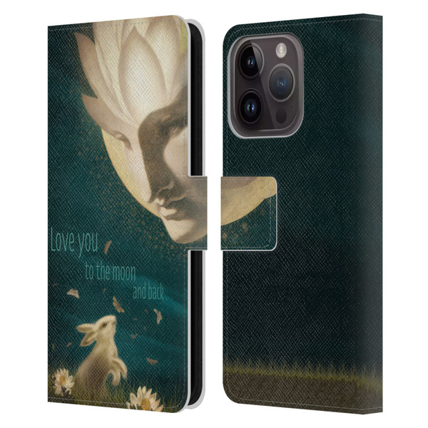 Duirwaigh God Moon Leather Book Wallet Case Cover For Apple iPhone 15 Pro