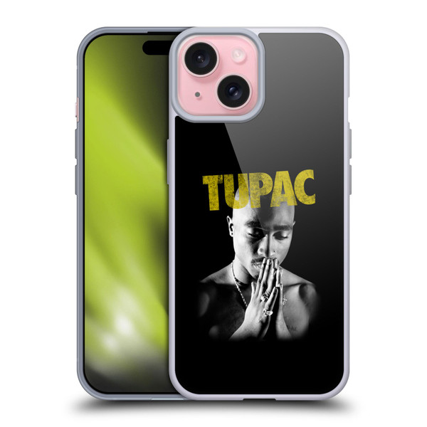 Tupac Shakur Key Art Golden Soft Gel Case for Apple iPhone 15