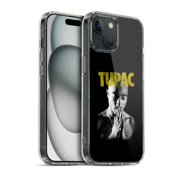 Tupac Shakur Key Art Golden Soft Gel Case for Apple iPhone 15