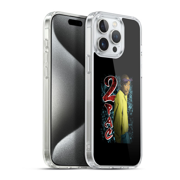Tupac Shakur Key Art Vintage Soft Gel Case for Apple iPhone 15 Pro Max