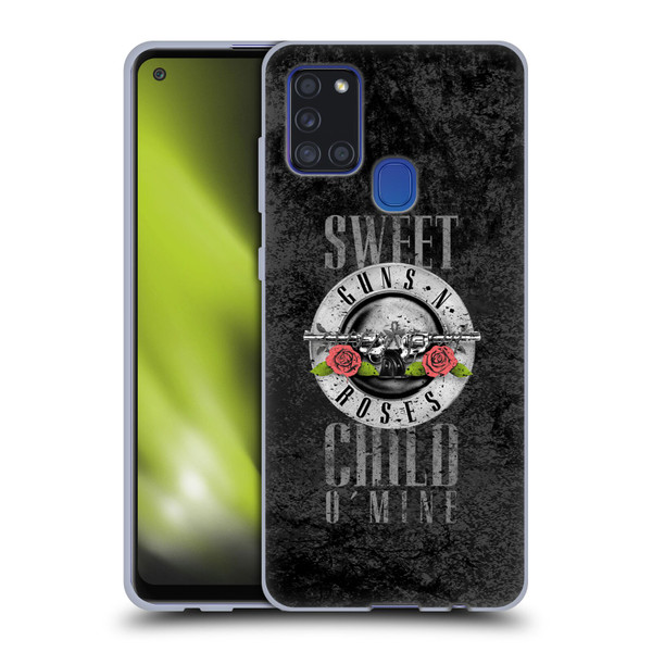 Guns N' Roses Vintage Sweet Child O' Mine Soft Gel Case for Samsung Galaxy A21s (2020)