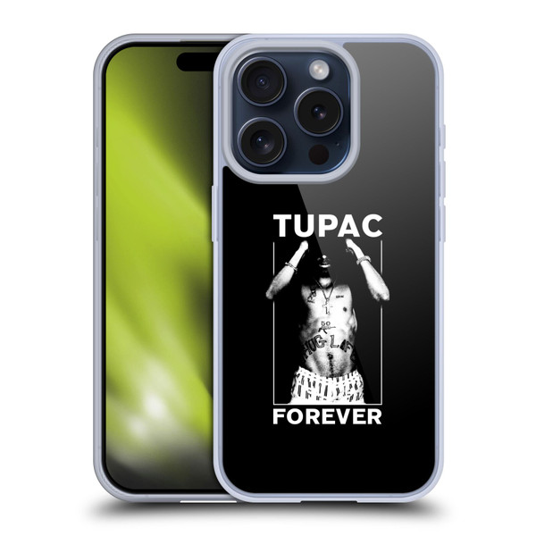 Tupac Shakur Key Art Forever Soft Gel Case for Apple iPhone 15 Pro