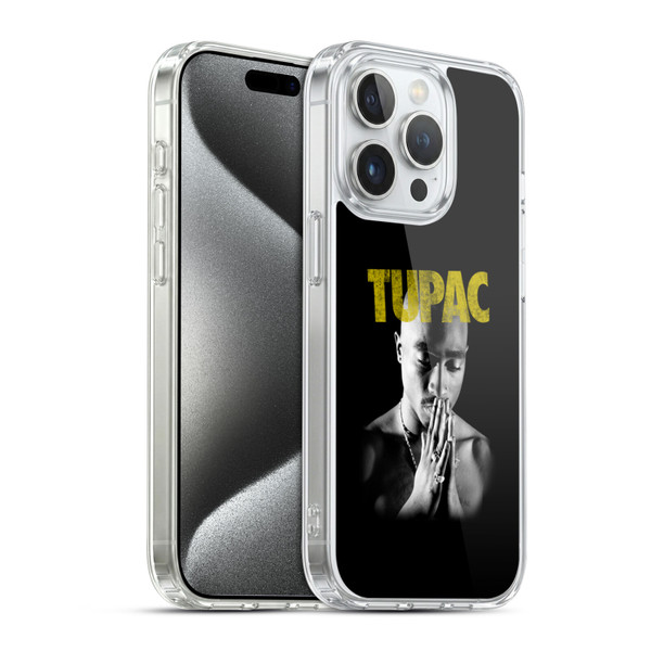 Tupac Shakur Key Art Golden Soft Gel Case for Apple iPhone 15 Pro