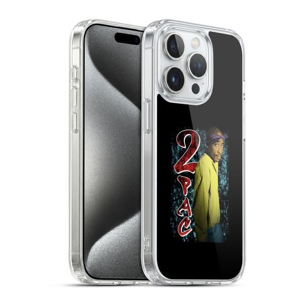 Tupac Shakur Key Art Vintage Soft Gel Case for Apple iPhone 15 Pro