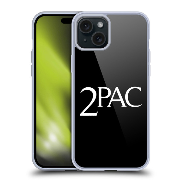 Tupac Shakur Logos Serif Soft Gel Case for Apple iPhone 15 Plus