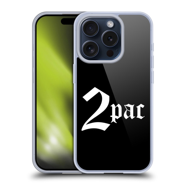 Tupac Shakur Logos Old English Soft Gel Case for Apple iPhone 15 Pro
