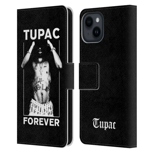 Tupac Shakur Key Art Forever Leather Book Wallet Case Cover For Apple iPhone 15