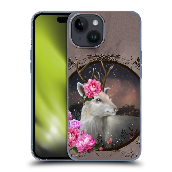Ash Evans Animals White Deer Soft Gel Case for Apple iPhone 15