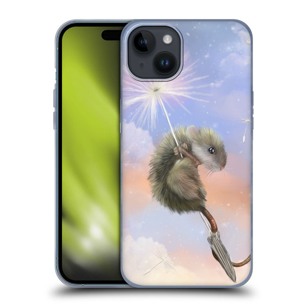 Ash Evans Animals Dandelion Mouse Soft Gel Case for Apple iPhone 15 Plus