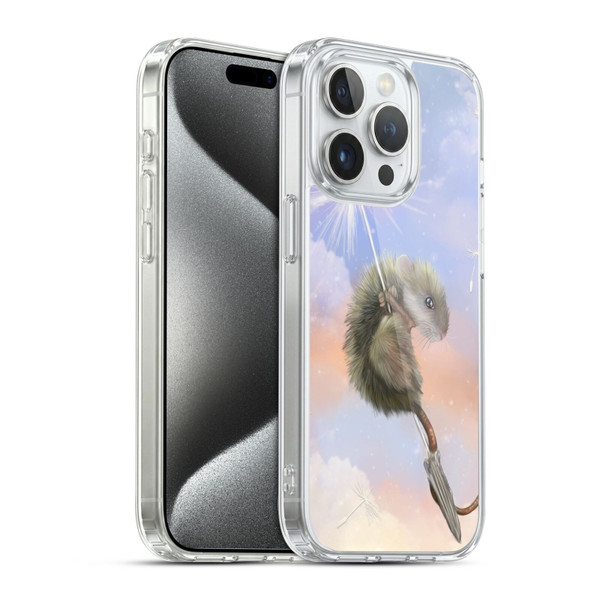 Ash Evans Animals Dandelion Mouse Soft Gel Case for Apple iPhone 15 Pro & MagSafe