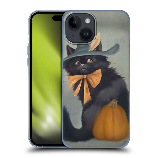 Ash Evans Black Cats 2 Halloween Pumpkin Soft Gel Case for Apple iPhone 15