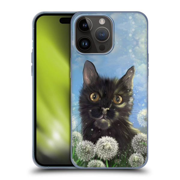 Ash Evans Black Cats 2 Dandelions Soft Gel Case for Apple iPhone 15 Pro Max
