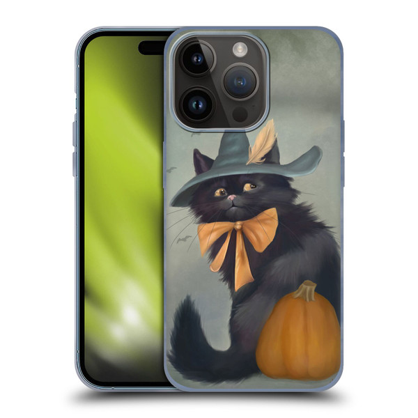 Ash Evans Black Cats 2 Halloween Pumpkin Soft Gel Case for Apple iPhone 15 Pro