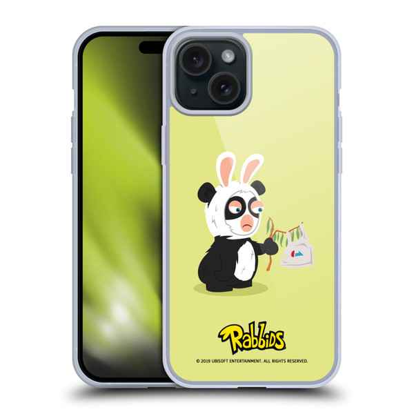 Rabbids Costumes Panda Soft Gel Case for Apple iPhone 15 Plus