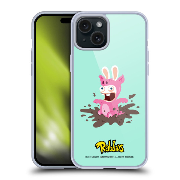 Rabbids Costumes Pig Soft Gel Case for Apple iPhone 15 Plus