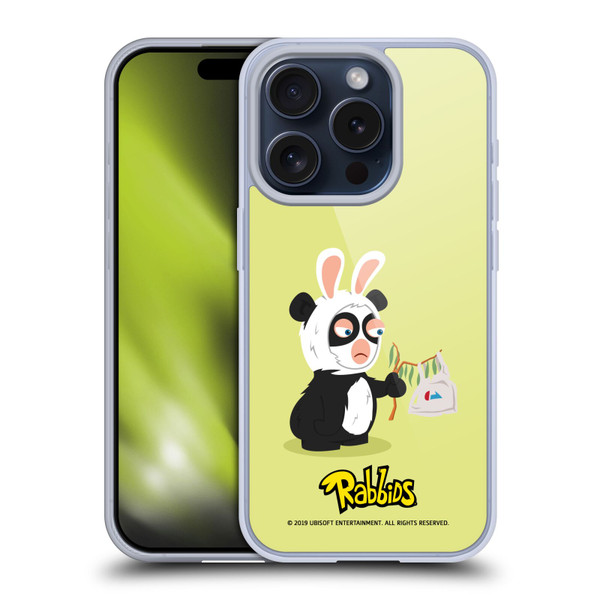 Rabbids Costumes Panda Soft Gel Case for Apple iPhone 15 Pro