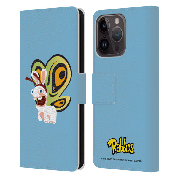 Rabbids Costumes Butterfly Leather Book Wallet Case Cover For Apple iPhone 15 Pro