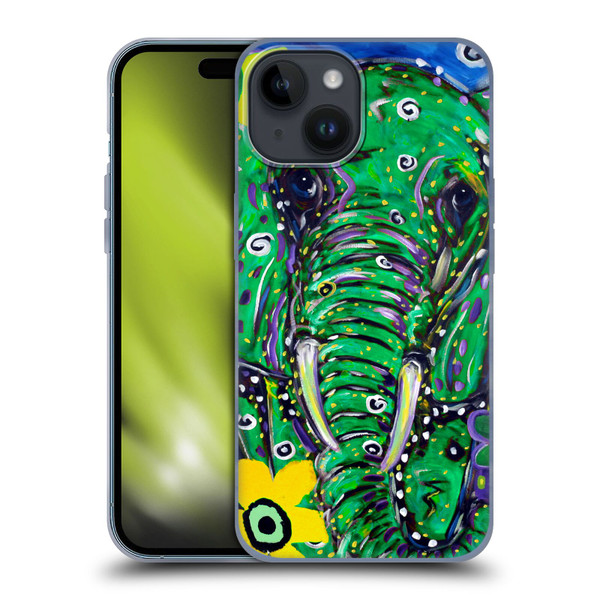 Mad Dog Art Gallery Animals Elephant Soft Gel Case for Apple iPhone 15