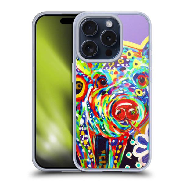 Mad Dog Art Gallery Animals Pig Soft Gel Case for Apple iPhone 15 Pro