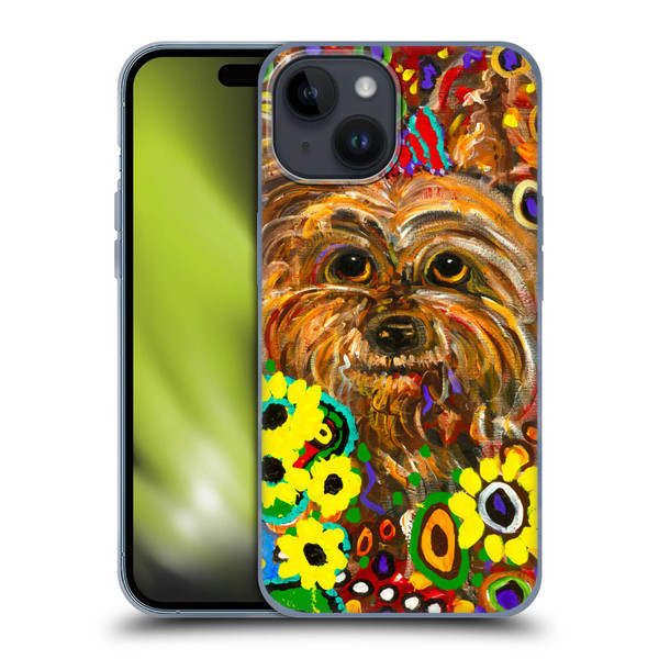Mad Dog Art Gallery Dogs 2 Yorkie Soft Gel Case for Apple iPhone 15