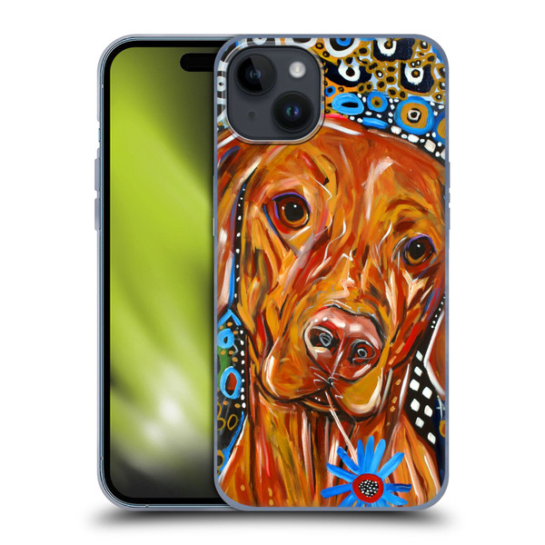 Mad Dog Art Gallery Dogs 2 Viszla Soft Gel Case for Apple iPhone 15 Plus