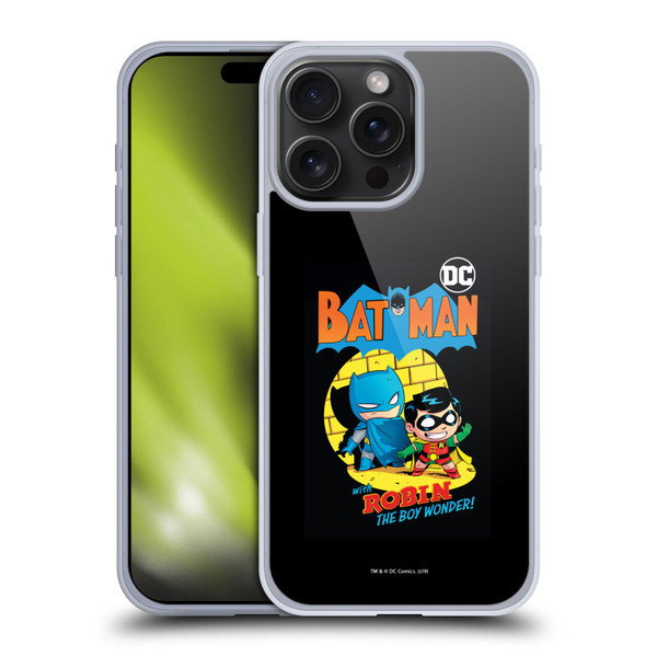 Super Friends DC Comics Toddlers Comic Covers Batman And Robin Soft Gel Case for Apple iPhone 15 Pro Max