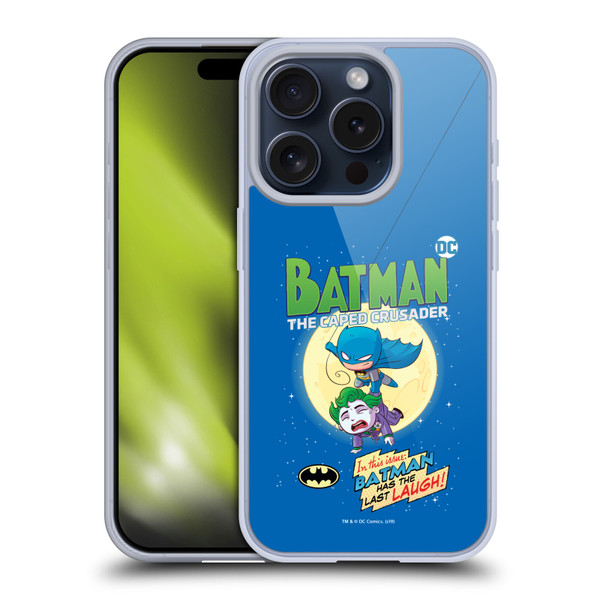 Super Friends DC Comics Toddlers Comic Covers Batman Soft Gel Case for Apple iPhone 15 Pro