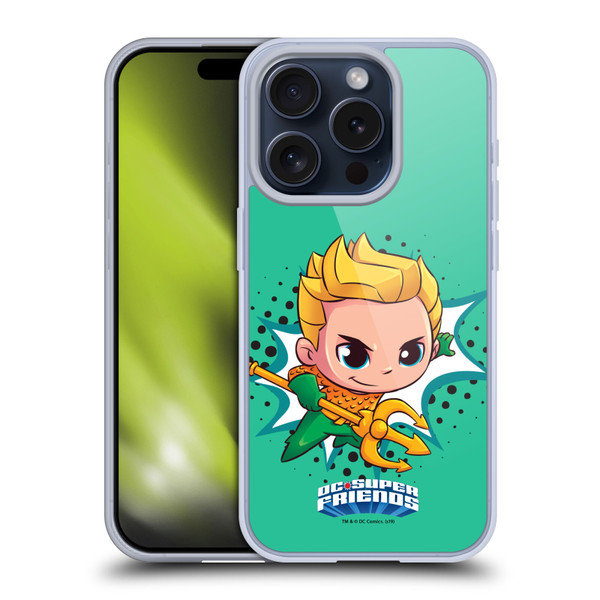 Super Friends DC Comics Toddlers 1 Aquaman Soft Gel Case for Apple iPhone 15 Pro