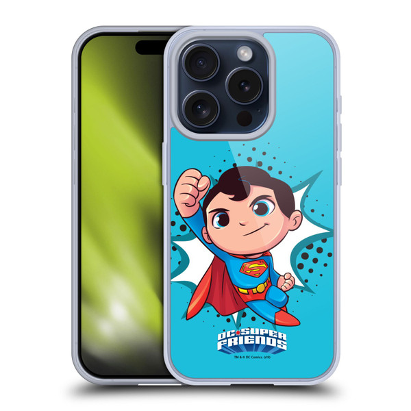 Super Friends DC Comics Toddlers 1 Superman Soft Gel Case for Apple iPhone 15 Pro