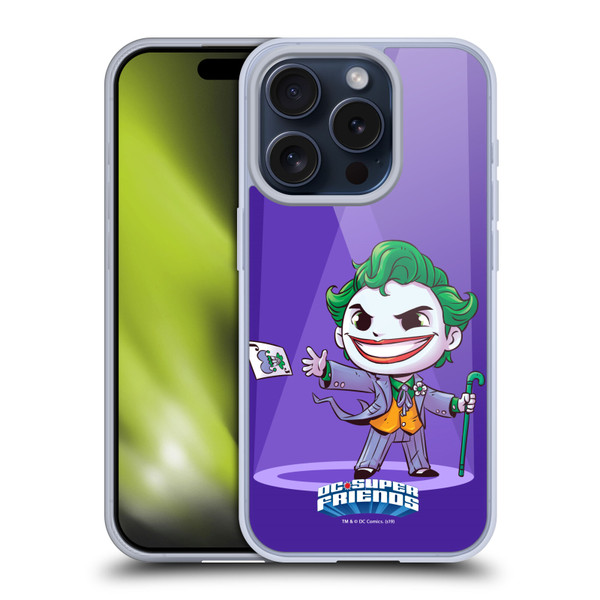 Super Friends DC Comics Toddlers 2 Joker Soft Gel Case for Apple iPhone 15 Pro