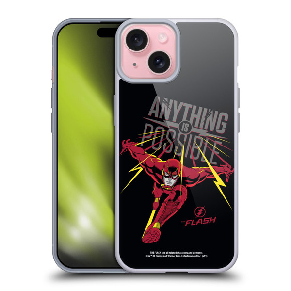 The Flash TV Series Graphics Barry Anything Is Possible Soft Gel Case for Apple iPhone 15 & MagSafe