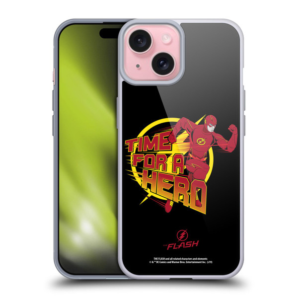 The Flash TV Series Graphics Barry Hero Soft Gel Case for Apple iPhone 15