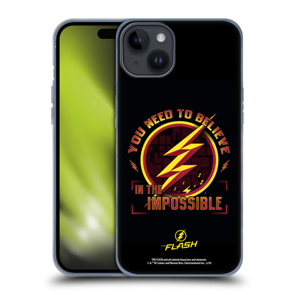 The Flash TV Series Graphics Believe Soft Gel Case for Apple iPhone 15 Plus