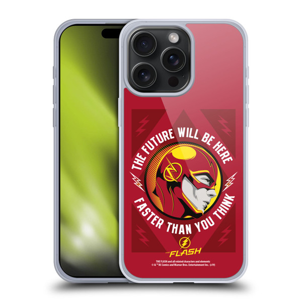 The Flash TV Series Graphics Barry Faster Soft Gel Case for Apple iPhone 15 Pro Max & MagSafe