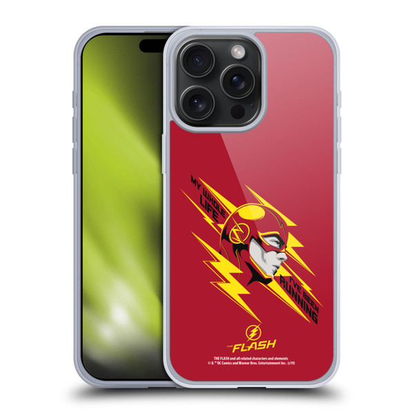 The Flash TV Series Graphics Barry Head Soft Gel Case for Apple iPhone 15 Pro Max