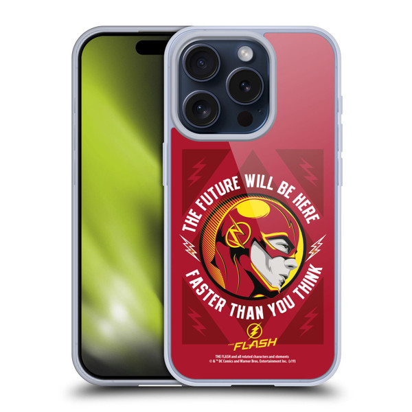 The Flash TV Series Graphics Barry Faster Soft Gel Case for Apple iPhone 15 Pro & MagSafe