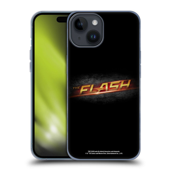 The Flash TV Series Logos Black Soft Gel Case for Apple iPhone 15