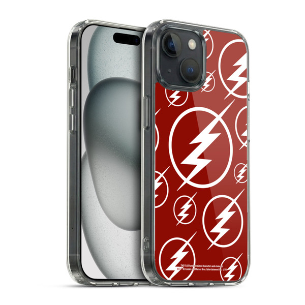 The Flash TV Series Logos Pattern Soft Gel Case for Apple iPhone 15 & MagSafe