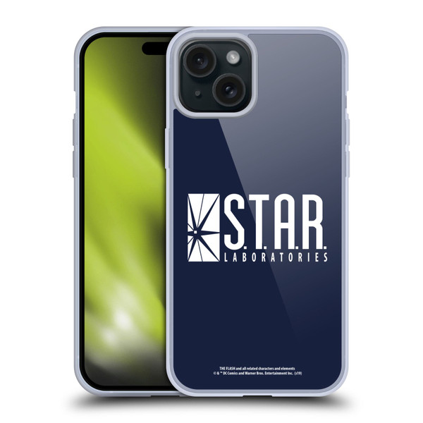 The Flash TV Series Logos Star Labs Soft Gel Case for Apple iPhone 15 Plus